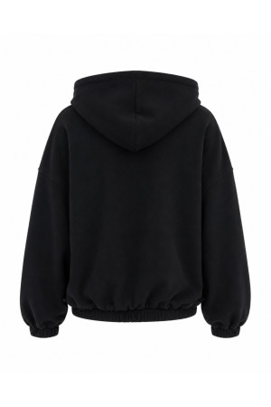 (0082) Czarna bluza damska z kapturem premium