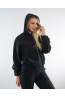 (0082) Czarna bluza damska z kapturem premium