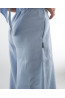 (0089) Błękitne lniane spodnie damskie Aladdin Pants