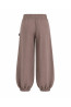 (0090) Cappuccino lniane spodnie damskie Aladdin Pants