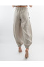 (0091) Kremowe lniane spodnie damskie Aladdin Pants