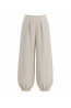 (0091) Kremowe lniane spodnie damskie Aladdin Pants