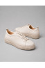 (0100) Beżowe skórzane sneakersy damskie Nude Platform Sneaker