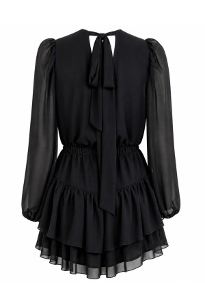 Black Lace Mini Playsuit | DOREDO