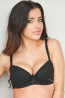 Czarny biustonosz, unoszący piersi, Barbara Lingerie
